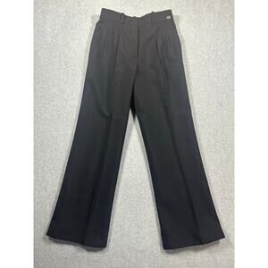 Chanel Dress Pants Women's Size 34 (US 2) Black Pleated High Rise Wide Leg